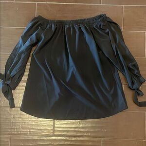 Off-Shoulder Black Blouse